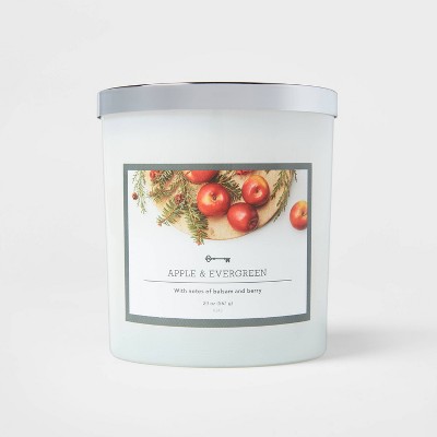 20oz Core 3-Wick Jar Apple and Evergreen Candle - Threshold™