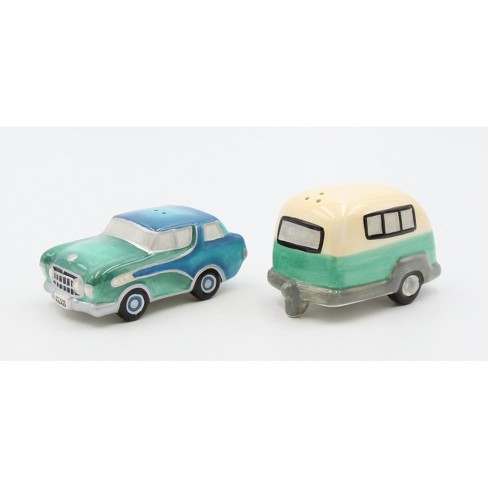 Kevins Gift Shoppe Ceramic Car and RV Salt And Pepper Shakers - image 1 of 4