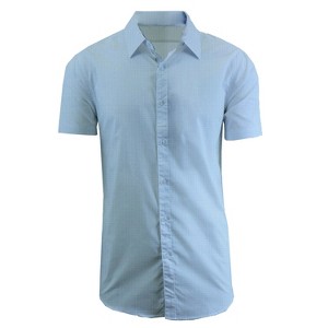 bar iii slim fit dress shirt Bar III Men's Slim Fit Floral Stretch Dress Shirt Teal – CL Quality Store main image 1