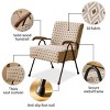 NicBex Linen Accent Chair,Upholstered Living Room Chairs with High Backrest and Metal Legs,Modern Armchair,Accent Chairs for Living Room - 4 of 4