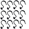 Home Mart Goods 12 Piece Set - Matte Black Heavy Duty Shower Curtain Hooks Rings Rustproof Metal - 2 of 2
