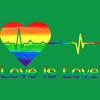 Adult Design By Humans Pride Love is Love Heartbeat By WinterJJ T-Shirt - 2 of 2