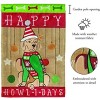 Happy Howl-O-Days Red and Tan 13 X 19 Burlap Outdoor Hanging Garden Flag - 2 of 2