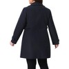Agnes Orinda Women's Plus Size Peter Pan Collar Single Breasted with Pockets Pea Coats - 4 of 4