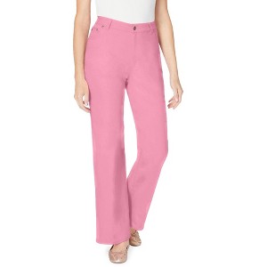 Woman Within Stretch Denim Wide-Leg Five-Pocket Jeans - 1 of 4