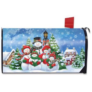 Briarwood Lane Caroling Snowmen Christmas Magnetic Mailbox Cover Welcome Standard - 1 of 3