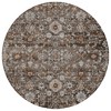 Dark Brown Brown And Taupe Oriental Washable Indoor Outdoor Area Rug - 4 of 4