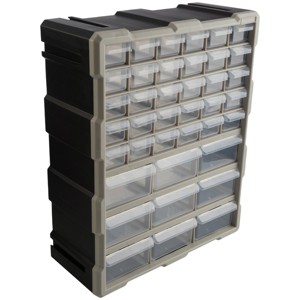 Stalwart 39-Drawer Small Part Organizer, Black - 1 of 4