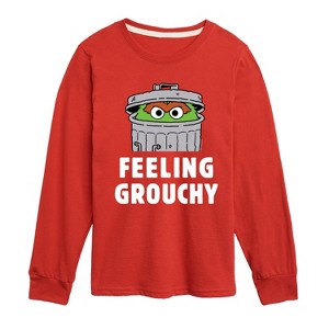 Boys' - Sesame Street - Feeling Grouchy -Toddler and Youth Long Sleeve T-Shirt Long Sleeve Graphic T-Shirt - 1 of 3
