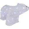 Northlight Lighted Commercial Grade Acrylic Polar Bear Outdoor Christmas Decoration - 13.5"- Polar White LED Lights - image 4 of 4