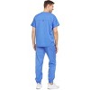 Medichic Men's Workwear Uniforms- Stretch V-Neck Scrubs Set with Seven-Pocket Jogger Pants - 3 of 4