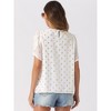 Allegra K Women's Round Neck Summer Casual Gilding Pattern Short Sleeve Top - 4 of 4