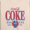 Women's - Coca-Cola - 90s Coke Collegiate Design Lightweight French Terry Wide Neck Long Sleeve Shirt - 2 of 4