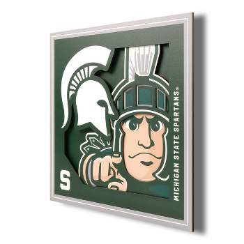 NCAA Michigan State Spartans 3D Logo Series Wall Art - 12"x12"