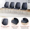 NicBex PU Leather Dining Chairs Set of 4,Armless Upholstered Kitchen Chair with Extended Backrest and Silver Metal Legs for Dining Room,Kitchen - 4 of 4