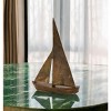 HomeRoots 12" Rust Aluminum Decorative Sailboat Tabletop Sculpture - 2 of 4