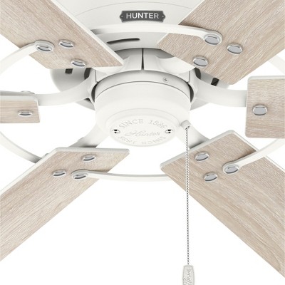Matte White 52" 6-Blade Ceiling Fan with Reversible Blades