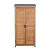 Whisen Wooden Storage Shed with Metal Top - 4 of 4