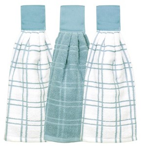 John Ritzenthaler Co. Ritz 3-Pack Solid and Multi Check Tie Towel Set - 1 of 4