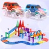 Playmags Magnetic Tiles Race Track Set - 200 Piece STEM Engineering Building Blocks with 2 LED Race Cars, Educational Magnet Toy for Kids - 4 of 4