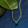 Ross-Simons 0.50 Carat Emerald Paper Clip Link Necklace in 18kt Gold Over Sterling - 3 of 4