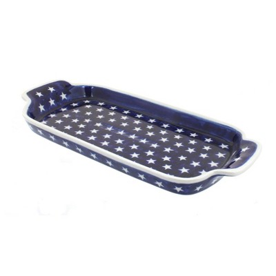 Blue Rose Polish Pottery 1282 Zaklady Bread Tray