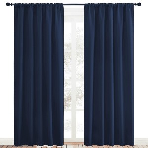 NICETOWN Blackout Curtains Rod Pocket Thermal Insulated Privacy Drapes (2 Panels) - 1 of 4