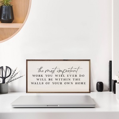 Kendrick Home The Most Important Wall Art White