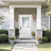 Lirago 36 x 80 Right hand Inswing White Fiberglass Front doors with Brickmould 4-9/16" Vinyl Frame Low-E Glass - 4 of 4