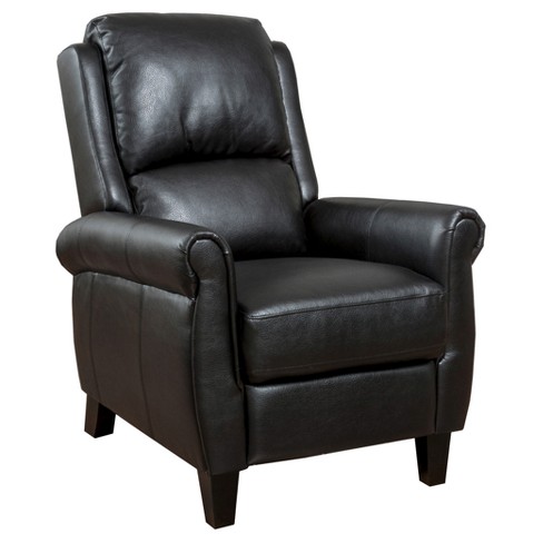 Haddan Faux Leather Recliner Club Chair, Faux Leather Reclining Club Chair