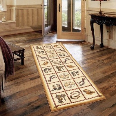 Kumasinova Wild West Frontier Area Rug – Spirit of the Frontier for Living Room, Kid & Pet-Friendly, Made in Turkey, Stain-Resistant Door Mat