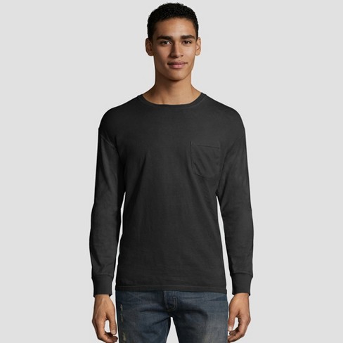 Hanes men's 1901 heritage dyed short sleeve crewneck outlet pocket tee