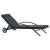vidaXL Sun Lounger Anthracite PE rattan 78.7 in long and 25.6 in wide - 2 of 4