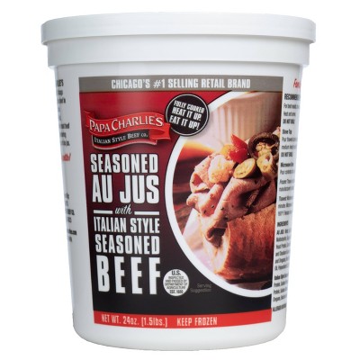 Papa Charlie Italian Beef Tub - Frozen - 24oz