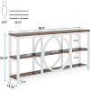 Tribesigns 70.9 inches 3-Tier Extra Long Console Table - 3 of 4