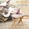 Arceso Ottoman Foot Stool Vanity Stool, Square X-Leg Foot Rest Ottoman Makeup Stool, Small Stool Chair for Vanity,for Makeup Room, Living Room - 4 of 4