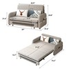 Luck Live Adjustable Sleeper Chair Pullout Sofa Bed with Modern Linen Fabric for Living Room - 2 of 4