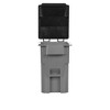 Mini Gray Trash Can With Lid & Wheels for WWE & AEW Wrestling Figures - 3 of 4