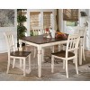 2pc Whitesburg Dining Room Side Chair Cottage White - Signature Design by Ashley: Hardwood Frame, Slat Back Design - 4 of 4