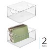 iDesign Stackable Pantry Storage Bin with Handles, Set of 2, Clear, Made in USA - 2 of 4