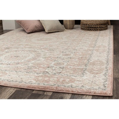 Harper 5' x 7' Pink Lemonade Vintage Synthetic Area Rug