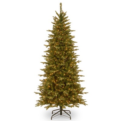 National Tree Company 7.5ft Sierra Spruce Slim Tree with Clear Lights