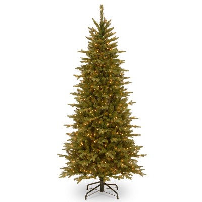 National Tree Company 7.5ft Sierra Spruce Slim Tree with Clear Lights