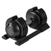 Vynxaria 22LBS Adjustable Dumbbell - Steel & Plastic Construction, Strength Training Equipment for Home Gym Workout - 3 of 4