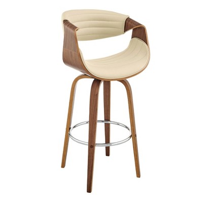 30" Arya Swivel Counter Height Barstool with Faux Leather - Armen Living