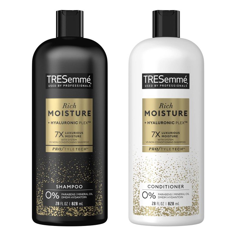Tresemme Rich Moisture Shampoo and Conditioner Rich Moisture 2 ct for Dry Hair Formulated With Vitamin E and Biotin - 28oz, 3 of 9