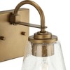 Progress Lighting Martenne One-Light Vanity Light, Aged Bronze, Seeded Glass, Damp Rated - 3 of 4