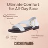 CUSHIONAIRE Lisbon Strappy Flat Sandals for Women 2025 with Adjustable Ankle Strap and Stylish Bold Buckle Accent Dressy Sandals - 2 of 4