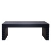 47.6 Modern Ribbed Design Coffee Table ,Rectangular Coffee Table for Living Room,Engineered Wood Low Profile Coffee Table-Cuddlewood - 3 of 4