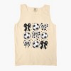 Simply Sage Market Soccer Ball Bows Garment Dyed Tank - 3 of 4